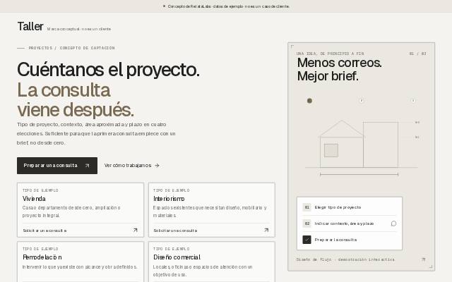 Taller · Captación