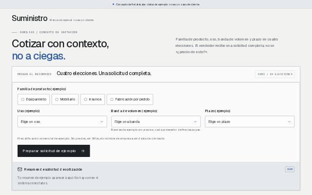 Suministro · Captación