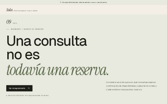 Sala · Operación