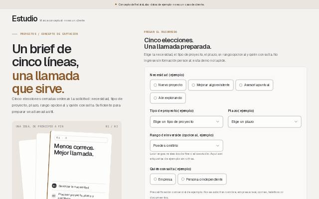 Estudio · Captación