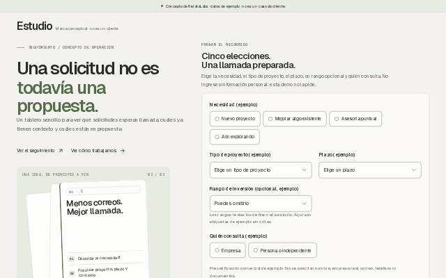 Estudio · Operación